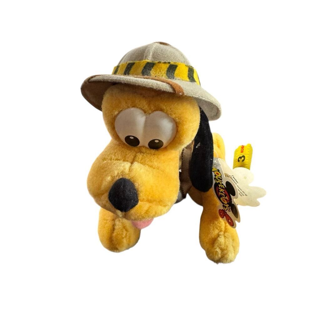Disneyland Mouseketoys Safari Pluto Plush Stuffed Toy Animal Kingdom Backpack - Picture 9 of 10